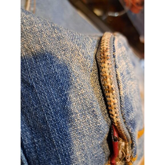 OMAVI NEW! DEADSTOCK! VINTAGE 90'S Baggy Med Wash Jeans Size 36 Streetwear - Picture 12 of 13